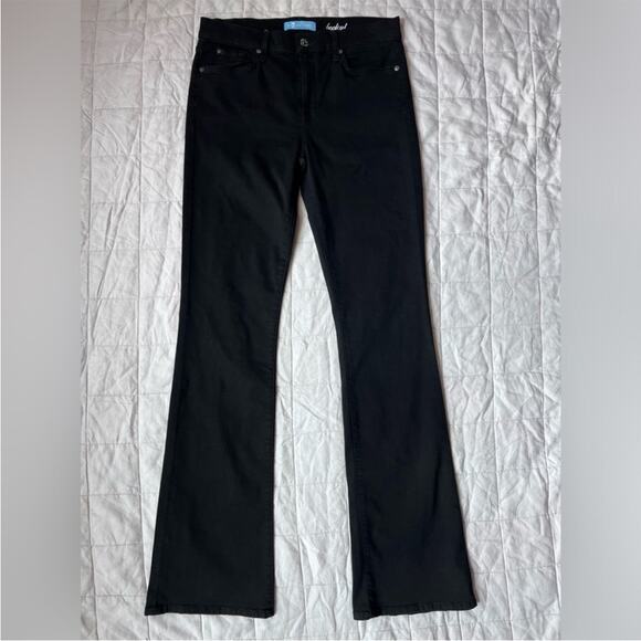 7 For All Mankind B(air) Black Mid Rise Bootcut Jeans - 31 Tall - Picture 1 of 9